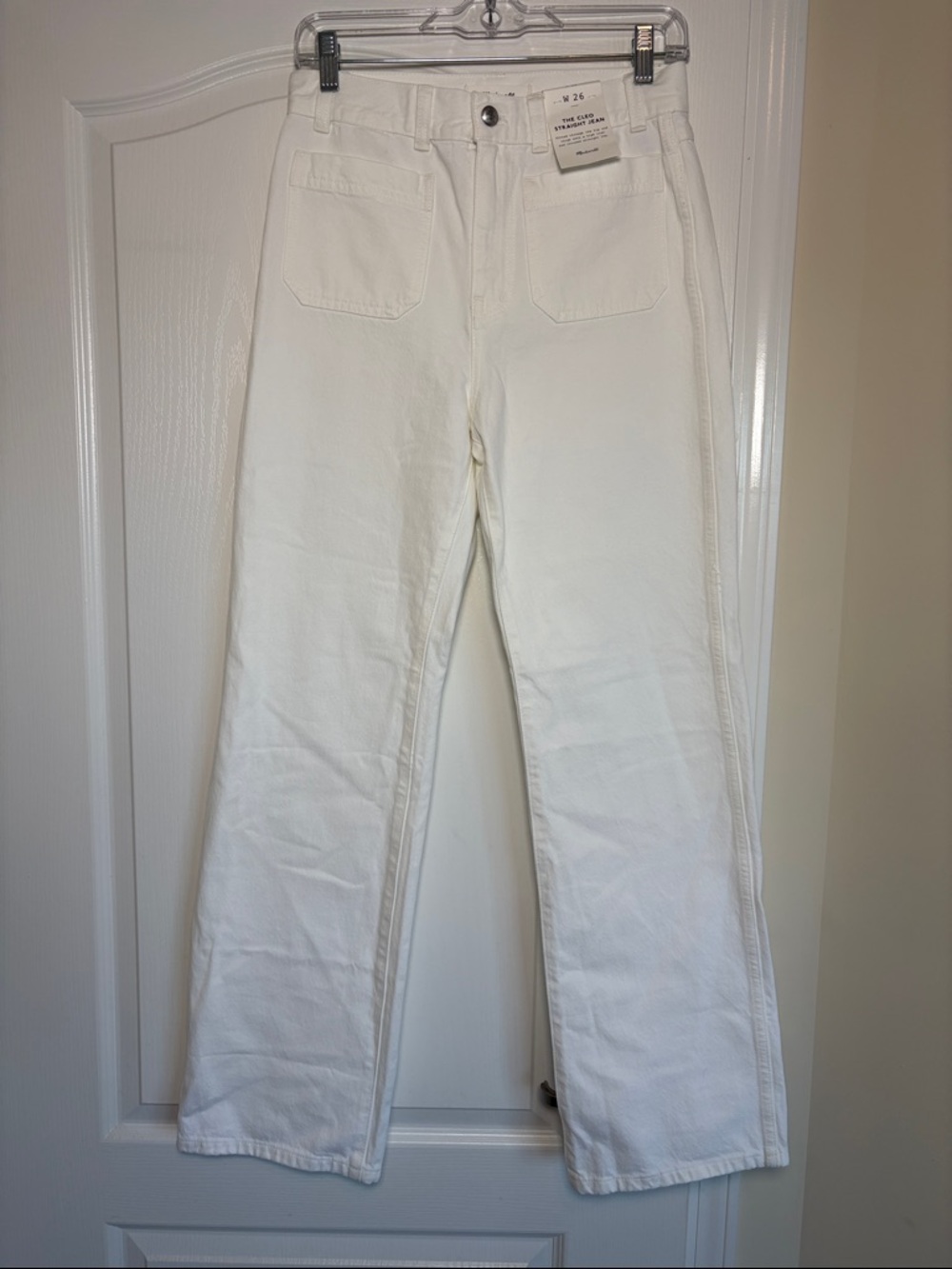 NWT - Madewell Cleo Straight Jean - White - Picture 6 of 13